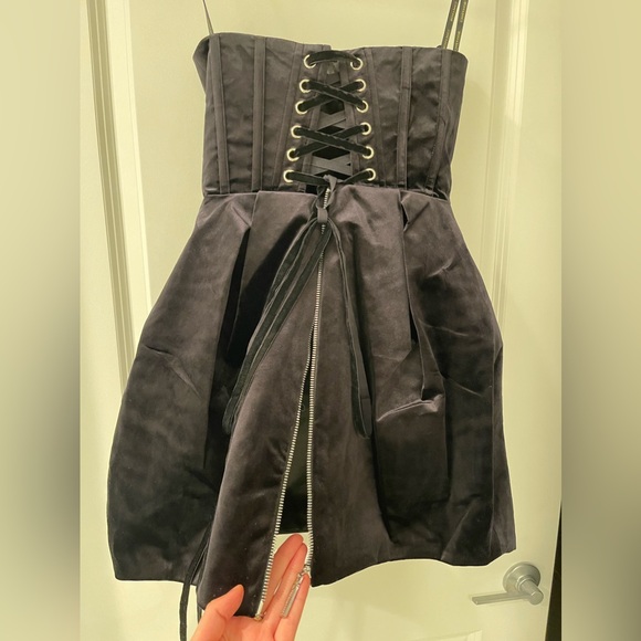 NWOT Bronx and Banco Maraya Diamond Mini Strapless Dress in Black - Picture 13 of 13